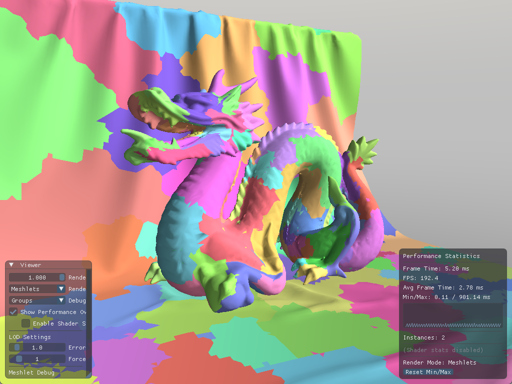 Meshlets are merged and simplified